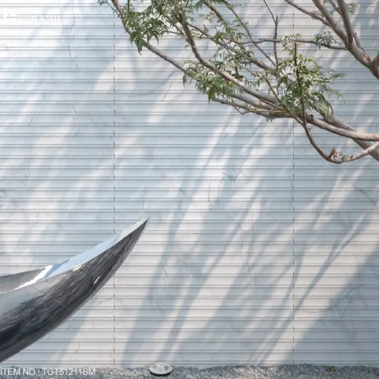 White Marble Design 15.5mm Thick Tiles for Exterior Wall Cladding