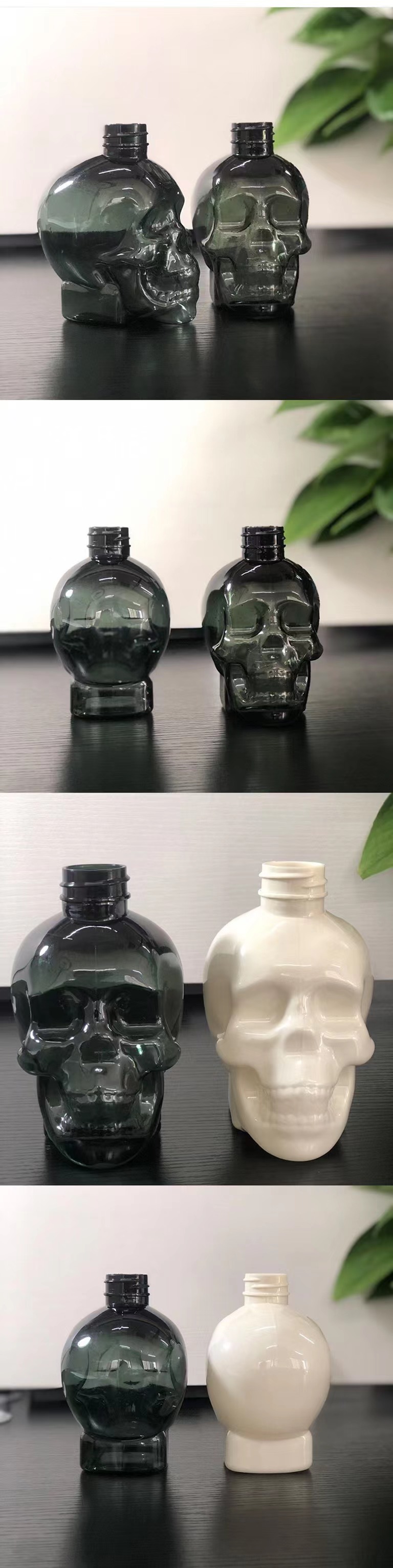 Plastic Skull Christmas Bottle