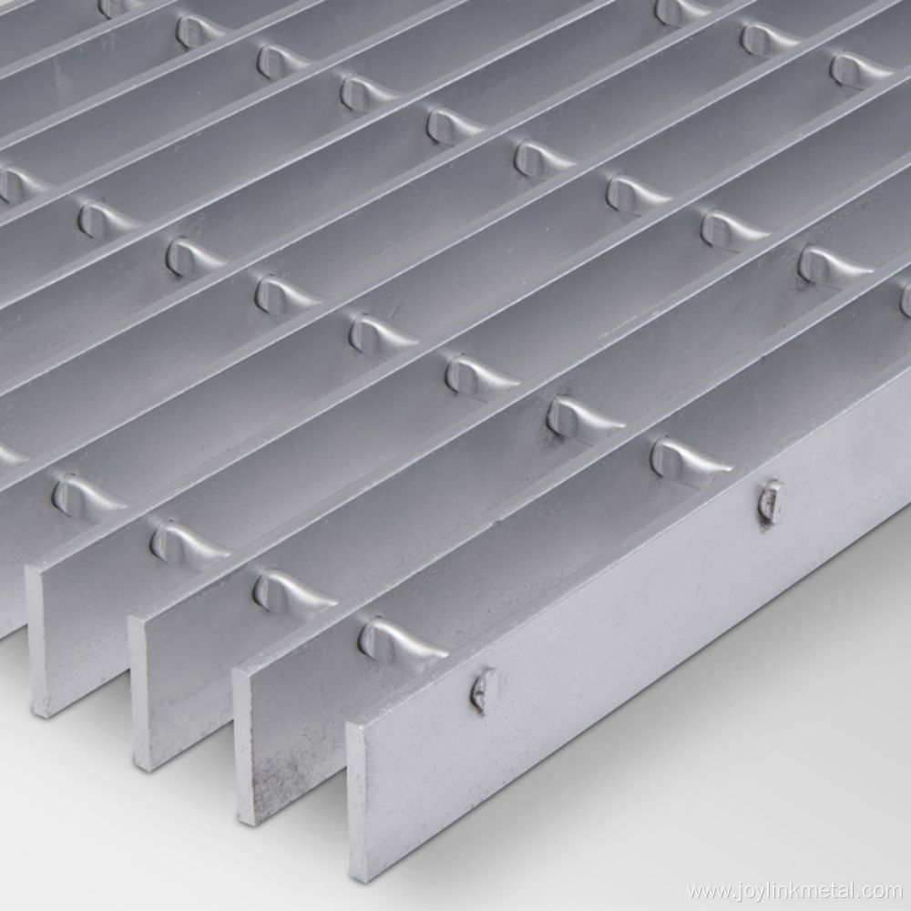 Galvanized steel grating for walkway platform