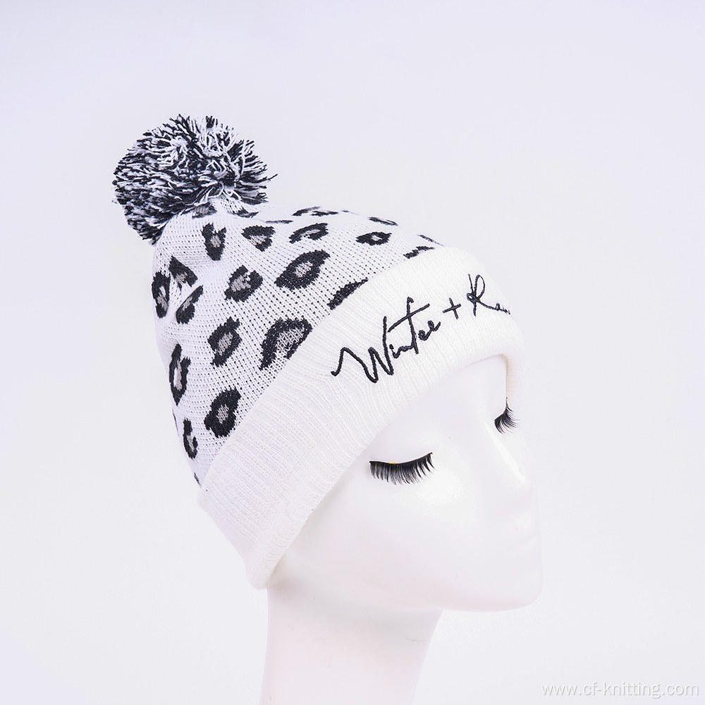 Jacquard knitted beanie for Adult