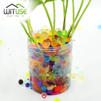 10000 Particles /lot 6mm Pearl Shaped Crystal Soil Water Beads Mud Grow Magic Jelly Balls Wedding Home Decor Hydrogel