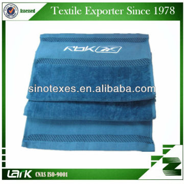 High quality 100% cotton face towel, fintess towel with logo embroidered, face washer