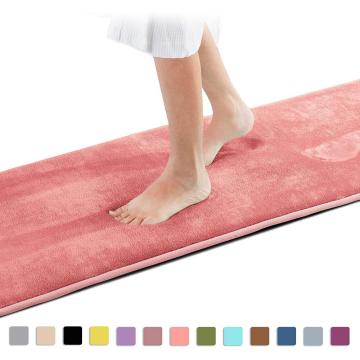 Comfity Pink Memory Foam Bath Mat