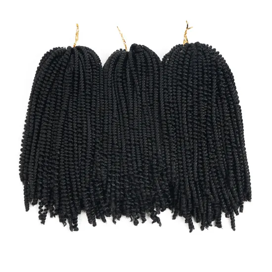 8inch 30strands Nubian Twist Crochet Braids Ombre Synthetic Braiding Bomb Twist Hair Extension For Fluffy Twist