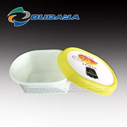 Reusable yogurt container disposable yogurt cup in freezer