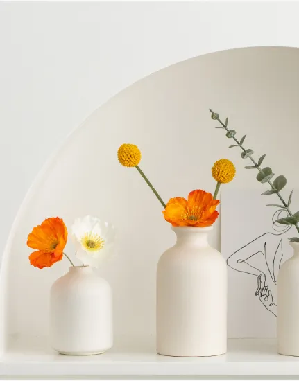 Creative Ceramic Vase for Desk and Living Room Decoration with Dried Flowers