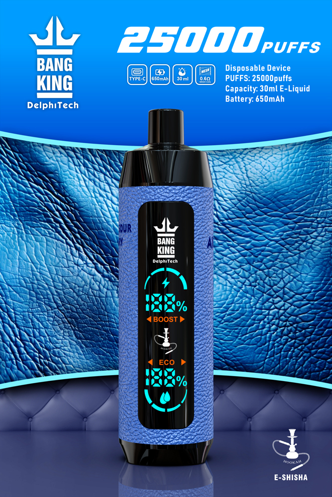 Bang King Shisha 25000 พัฟ vape รสชาติที่สมบูรณ์ยิ่งขึ้น