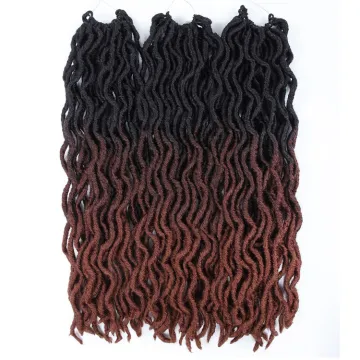 18 inch curly faux locs braiding hair extensions goddess locs crochet hair synthetic gypsy locs hair extensions braids