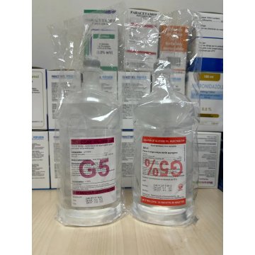 جلوكوز 5% حقنة 500 مل زجاجة بلاستيكية