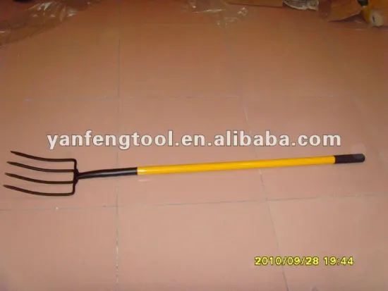 high quality long fiber handle steel garden fork