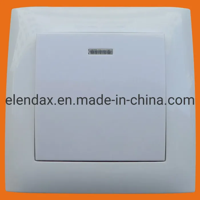 مفتاح الجدار الكهربائي المزدوج مع ضوء LED (F9102)