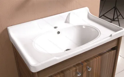 Floor Standing Wood Grain Space Aluminum Alloy Bathroom Furnitures Vanities Cabinets