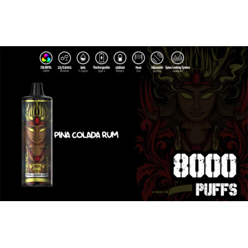 Caneta vape descartável de 8000PUFFs de alta qualidade