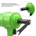 Pneumatic Pistol Type Green Pop Rivet Gun 1/4 Inch Operated Alloy Air Riveter Tools Staple Gun Premium Automatic Rivet Tool Set