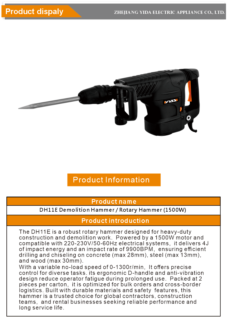 Concrete Demolition Hammer Equipment
