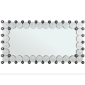 Miroir de salle de bain rectangulaire accroché au mur