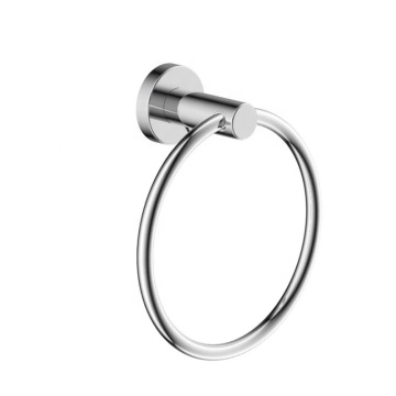 Bathroom Wall-Mounted Stainless Steel Towel Ring Hanger