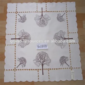 Hand embroidered linen tablecloths