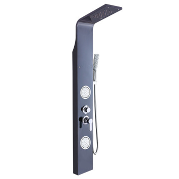 Adjustable Stainless Steel Shower Panel System with Body Jets