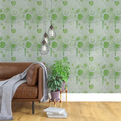 Green Flower PVC Wallpaper Stickers 45x200cm - Wallpapers and Wall Coatings