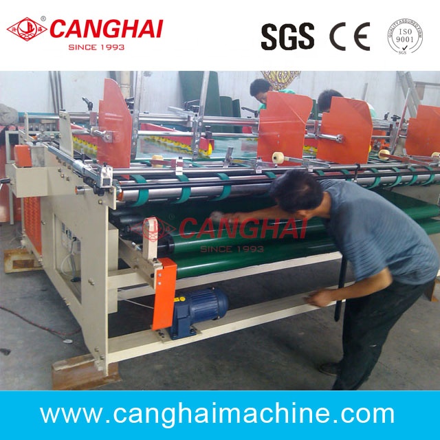 Semi automatic manual paperboard folder gluer machine2