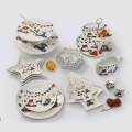 Conjunto de pratos de porcelana branca de jantar Design novos