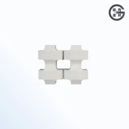 Tetra Shaped Grass Planting Bricks Light Gray Paving