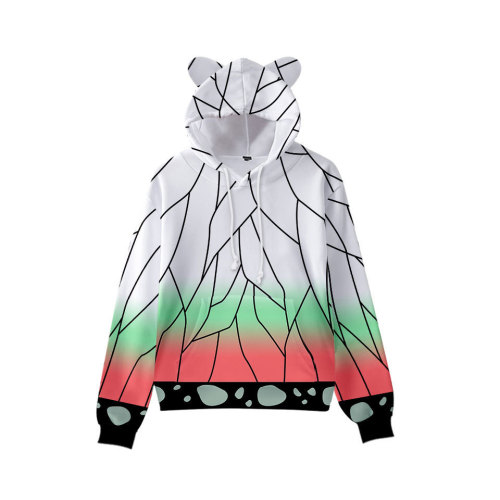 Girl's CVC Printed Hooded Jumper