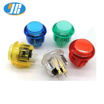 Beleuchteter LED -Druckknopf für Arcade -Maschinen - DC5V/12 V 24 mm 30 mm runder Münzschieber