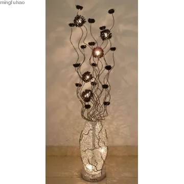 High Quality Villa Decoration Matel Flower Floor Lamp