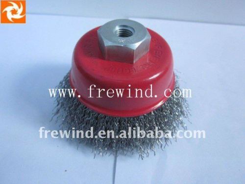 4"crimped wire cup brush