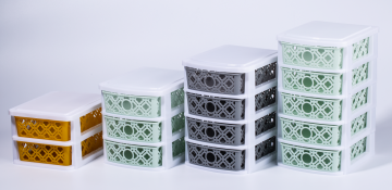 Scatola di immagazzinaggio del desktop per ufficio di plastica 2 strati
