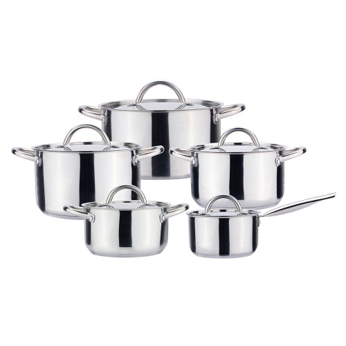 Nesting pot set polish induction cookware set