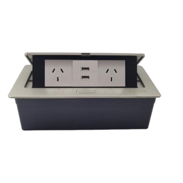 240V 10A & 15A AU Socket with 5V 2.1A USB Charging Pop-Up Desktop Socket for European Markets: Conference Table Solutions