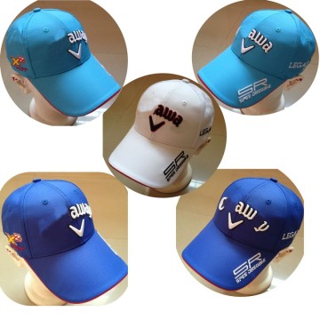 OEM 2014 New Golf Cap with Embroidery, Outdoor Summer Navy Blue Cap Adjustable (CA 8142)