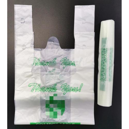 Bolsa de compras plástica no tóxica del PLA 100% biodegradable T