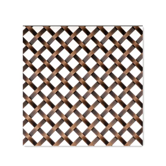 Flat Single Crimp Decorative Woven Wire Grille for Cabinets Hutches Bookcases