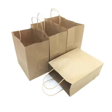 Brown Kraft Paper Box paper Bag Kraft paper Bag Kraft paper Bag Kraft Biodegradable paper Bag Product on.