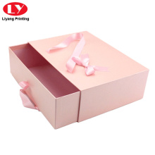 Pink Drawer Box With Ribbon Handle