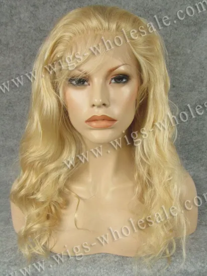Virgin Indian Human Hair Body Wave Blonde high ponytail full lace wigs
