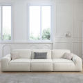 Cream Wind Technology Cloth Sofa Apartemen Kecil