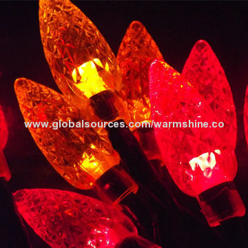 Christmas Strawberry String Lights, C6/C7/C9 RGB with 12/24/110/220V Voltage