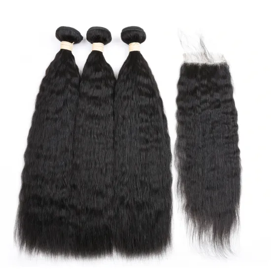 Mink brazilian virgin human hair bundles kinky straight with lace frontals,double drawn raw cuticle aligned hair bundles