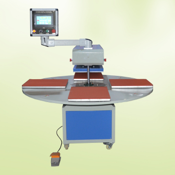 Two Heads Automatic 4 Stations Heat Press Machine