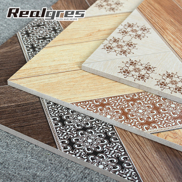 Glazed rustic wooden floor tiles 400*400 mm