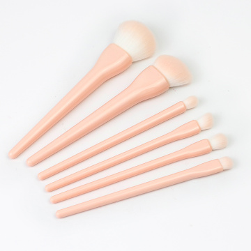 Hot-sale 9pcs pink plastic handle makeup brush set 2021