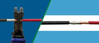 Aluminum alloy solar cable with specified connector