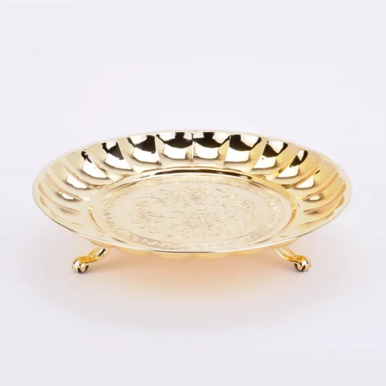 European Style Stainless Steel Overgild Plate