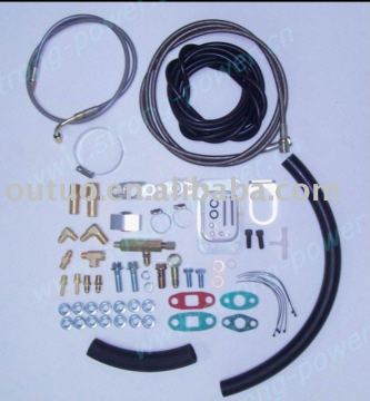 COMPLETE TURBO OIL LINE INLET DRAIN RETURN KIT T3T4 T3 T4 T70 T04S T04Z T4E