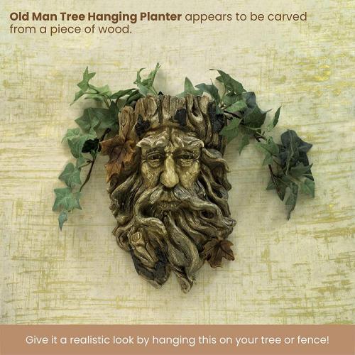  Solar Powered Garden Statue Old Man Tree Hanging Planter Factory